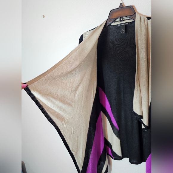 INC International Concepts Stylish Black and Purple Women's Cardigan Size Small - Picture 3 of 6
